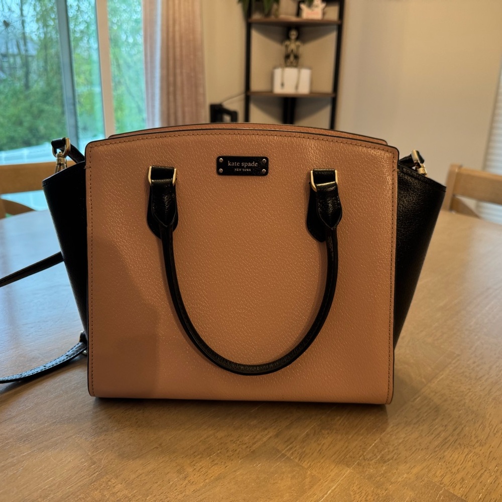 Kate Spade Tan and Black Satchel